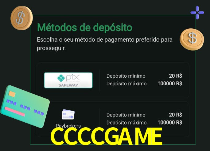 O cassino CCCCGAMEbet oferece uma grande variedade de métodos de pagamento